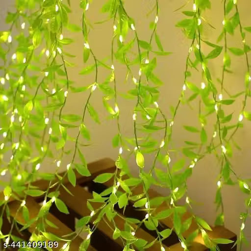 Artificial Leaf Curtain LED String Light, 200 LEDs, 8 Modes| Festival decoration light| Diwali light