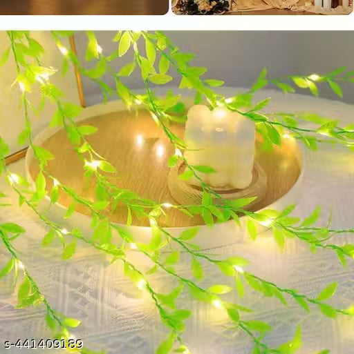Artificial Leaf Curtain LED String Light, 200 LEDs, 8 Modes| Festival decoration light| Diwali light