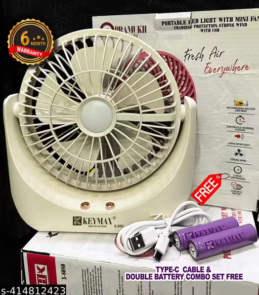 Table Fans Folding Rechargeable Fan LED Light And Multifunction USB Charging DC Fan Power Desk Fan 2400mAh USB NEW 2025 MODEAL FAN USB GADGET USB Fan, USB Air Cooler