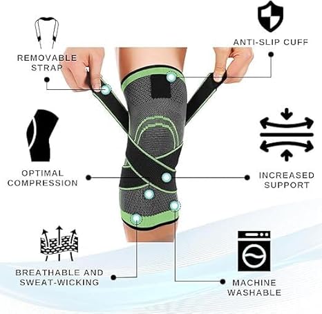 Knee Compression Sleeve, Knee Support for Sports Workout ( Pair Of 1 )
