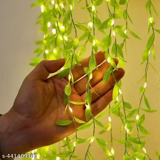 Artificial Leaf Curtain LED String Light, 200 LEDs, 8 Modes| Festival decoration light| Diwali light