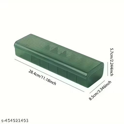Data Cable Organizer Box Charger Cable Management 7 Compartments Storage Box Green