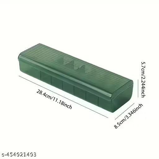 Data Cable Organizer Box Charger Cable Management 7 Compartments Storage Box Green