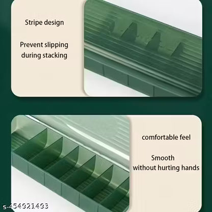 Data Cable Organizer Box Charger Cable Management 7 Compartments Storage Box Green